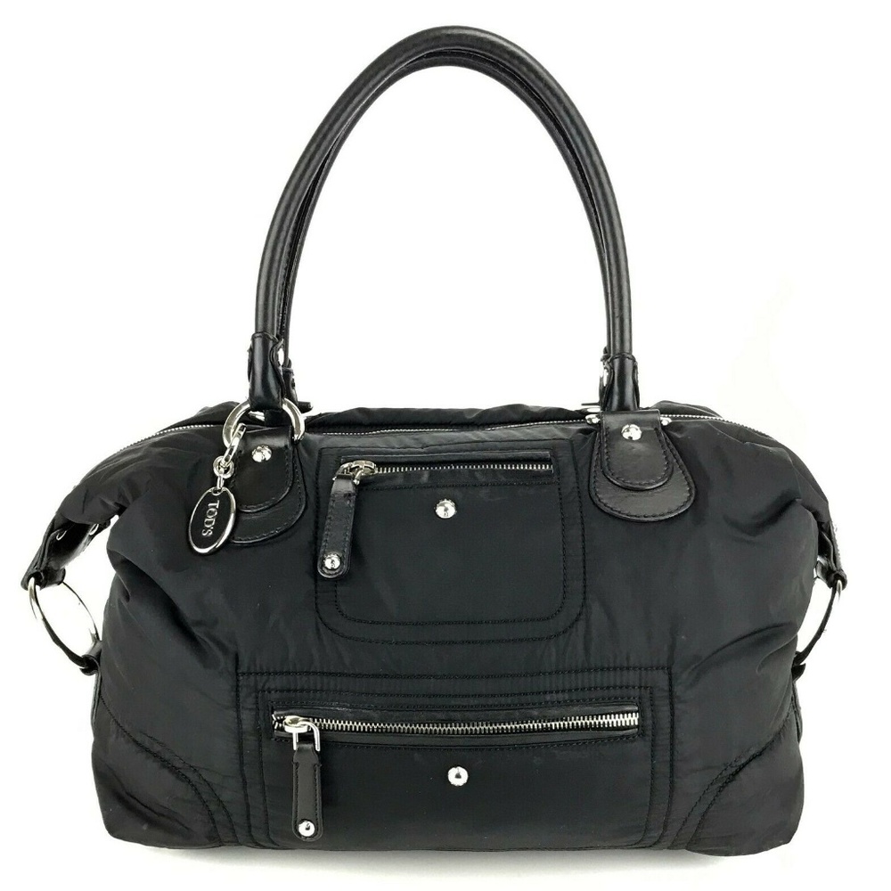 🚫SOLD🚫 Tod's Black Pashmy Nylon Bauletto Bag
